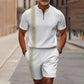 ⏳Limited time – 50% OFF⏰👕Summer Hot Sale 50% OFF⭐Men's Quarter-Zip Shirt & Shorts Set