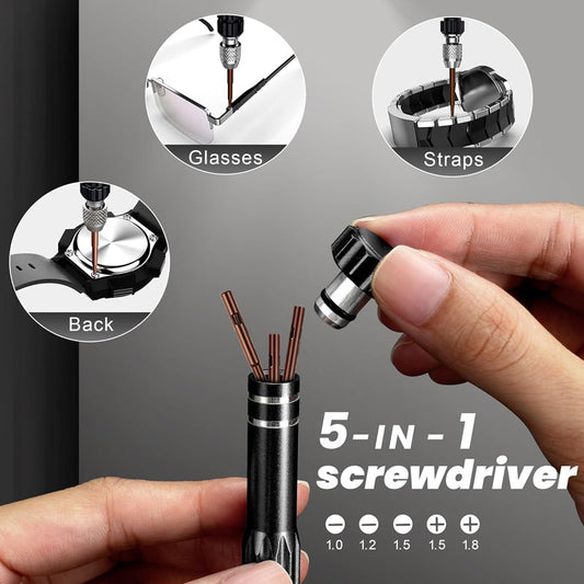 ⏳🔥LIMITED-TIME 50% OFF! ⏰ Professional Watch Repair Tool Kit – All-in-One, Precision Stainless Steel Tools for Battery & Band Fixes⌚️💎