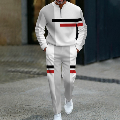 🔥NOUVEAUTÉ 2026 – 50 % DE RÉDUCTION🔥 Ensemble survêtement homme à fermeture demi-zip et blocs de couleurs