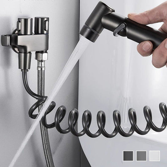 ⏳🔥LIMITED-TIME 50% OFF! ⏰🧼1-In-2-Out Dual Control Valve & Bidet Sprayer Set💧
