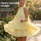 👗🌊 55% RABATT! Leicht fließendes Trägerkleid mit Wickeloptik & ausgestelltem Saum – Perfekt für Sommerpartys & Strand ✨