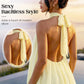 👗🌊 55% RABATT! Leicht fließendes Trägerkleid mit Wickeloptik & ausgestelltem Saum – Perfekt für Sommerpartys & Strand ✨