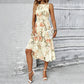 👗New Arrivals 55% OFF💥Women’s Sleeveless Floral Print Casual Dress – Smocked Bodice, Tiered Skirt, Midi Length ✨