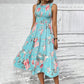 👗New Arrivals 55% OFF💥Women’s Sleeveless Floral Print Casual Dress – Smocked Bodice, Tiered Skirt, Midi Length ✨