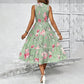 👗New Arrivals 55% OFF💥Women’s Sleeveless Floral Print Casual Dress – Smocked Bodice, Tiered Skirt, Midi Length ✨