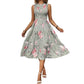 👗New Arrivals 55% OFF💥Women’s Sleeveless Floral Print Casual Dress – Smocked Bodice, Tiered Skirt, Midi Length ✨