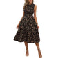 👗New Arrivals 55% OFF💥Women’s Sleeveless Floral Print Casual Dress – Smocked Bodice, Tiered Skirt, Midi Length ✨