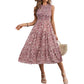 👗New Arrivals 55% OFF💥Women’s Sleeveless Floral Print Casual Dress – Smocked Bodice, Tiered Skirt, Midi Length ✨