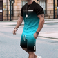 🌈👕 PROMO FLASH 50% ! Ensemble 2 Pièces Homme Dégradé – T-shirt & Short Respirant, Coupe Détendue, Style Sportif & Urbain Moderne 🩳
