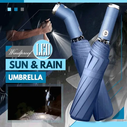 ⏳🔥LIMITED-TIME 50% OFF! ⏰Windproof LED Sun & Rain Umbrella🌂