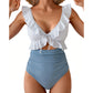 🏖️Summer Hot Sale 50% OFF🌊Women’s Tummy-Control One-Piece Swimsuit💃Flattering V-Neck🩱Ruched Slimming Design