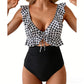 🏖️Summer Hot Sale 50% OFF🌊Women’s Tummy-Control One-Piece Swimsuit💃Flattering V-Neck🩱Ruched Slimming Design
