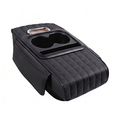 🚗 60% OFF NOW! 🔥 5-in-1 Car Armrest Cushion – Tissue holder & storage pockets – Perfect for long drives – comfy & organized 🥤✨🧻