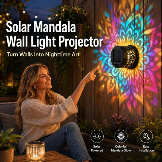 💐50% DE RÉDUCTION! Lampe Mandala IP65 Étanche – Pluie ou Beau Temps, Magie au Jardin ☔💧【Vente Flash】