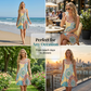 💐 PROMO EXCEPTIONNELLE -50% ! Robe Imprimée Sans Manches – Tissu Coton Léger, Tombé Fluide 🌺💨 【Offre Limitée】