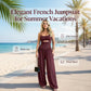 👗 2026 New Arrivals 50% OFF✨ Sleeveless Cutout Wide-Leg Jumpsuit with Adjustable Back Tie – Alluring, Flowy, Sophisticated 🌴