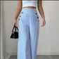 Pantalon taille haute à jambes larges