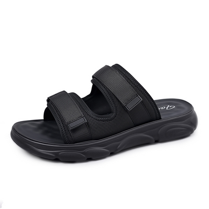 ⏰ LIMITED-TIME 60% OFF! 🏃 Men's Adjustable Dual-Strap Slide Sandals – Breathable Mesh, Cushioned, Secure Fit ✨