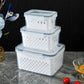 📢📢50% OFF !! ⏰3PCS Fruit Storage Container Set for Fridge with Removable Colander