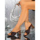 2026 Sale — Over 40,000 Sold! 👠 Women's Square Toe Ruched Block Heel Slippers – Chic Slip-On Style 👜