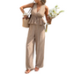 👕 PROMOTION LIMITÉE À -50 % ! ✨ Ensemble deux-pièces femme : haut rayé à col en V et pantalon large