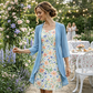 🏆Dernier jour avec 50 % de réduction🔥Élégant ensemble 2 pièces composé d'une robe en mousseline et d'un cardigan pour femme