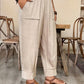 👖 PROMO LIMITÉE À 50 % DE RÉDUCTION ! ✨ Pantalon femme ourlé à la cheville – Coupe ample, taille élastique, coloris unis 🍂