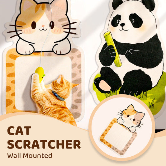 🐱 LIMITED-TIME 60% OFF! ✨ Wall Mounted Cat Scratcher – Self-Adhesive, Durable Felt, Toy Attachments 🐾