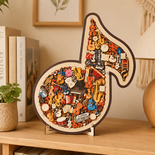 📢📢60% OFF !! ⏰Wooden Musical Note Jigsaw Puzzle🧩