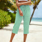 🎁2026 New Arrivals 60% OFF💥Gingham Capri Pants – Drawstring Comfort & Breathable Cotton-Linen