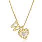 💎 LIMITED-TIME 55% OFF! 💥 Heart Shaped Letters Micro Pave Chain Necklace – Initial Pendant, Titanium Steel, Adjustable ✨