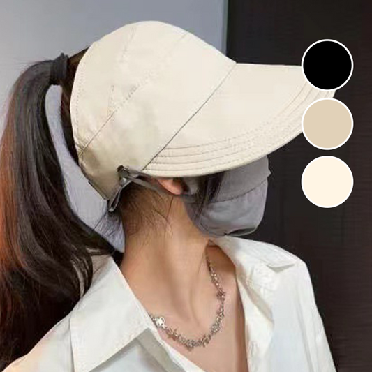 ⏳Limited-time 60% off⏰Wide-Brimmed Half-Cap Sun Hat with Hook Closure👒☀️
