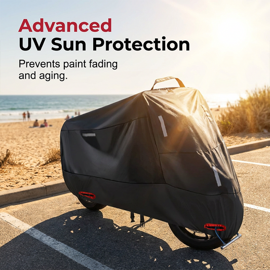 ⏳🔥LIMITED-TIME 50% OFF! ⏰🏍️Ultimate All-Weather Motorcycle Cover – Heavy-duty waterproof & UV-resistant – Fits most bikes, security grommets & reinforced seams – perfect for outdoor storage 🌧️☀️