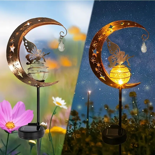 🔥 50% OFF on selected products🎉Solar Fairy Moon Garden Stake Light