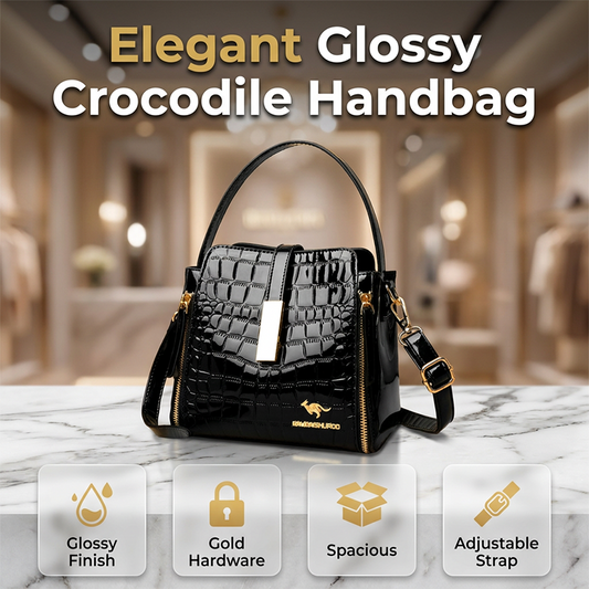🔥 57% OFF on selected products🎉Glossy Crocodile Pattern Women's Handbag
