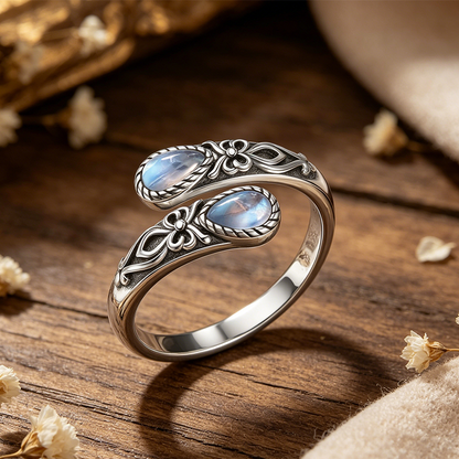 💎Exclusive jewelry💎Limited-time 60% off⏰Vintage Adjustable Open Ring with Teardrop Glowing Zircon💧💍