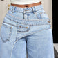 👖 55% OFF NOW! ✨ Women's Asymmetrical Waist Wide Leg Jeans – Unique waist design, relaxed fit & versatile – Perfect for chic everyday style & casual outings 🌿