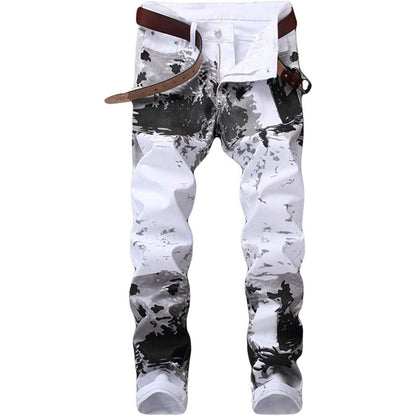 📢📢55% OFF !! ⏰Men's Trendy Camo Slim Jeans