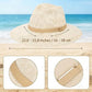 🏆LAST DAY 50% OFF：ONLY £14.99!!💥☀️Women’s Foldable Knit Fedora Sun Hat👒Breathable Lightweight Packable Wide Brim Beach Sun Hat✨