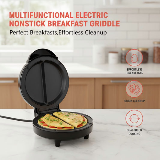 📢📢60% OFF !! ⏰Multifunctional Electric Nonstick Breakfast Griddle