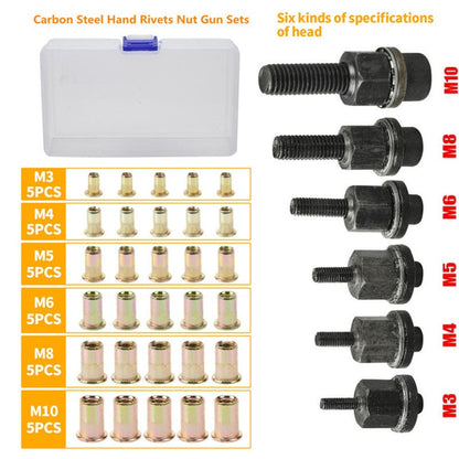 ⏳🔥LIMITED-TIME 50% OFF! ⏰🔧 Flat Head Threaded Insert Nut Rivet Nuts Set – Multi-Size, Corrosion Resistant, Easy Install 🛠️✨