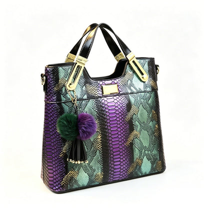 🏆LAST DAY SALE 55% OFF🔥Elegant Snakeskin PU Leather Tote Bag