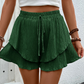 🩳 LIMITED-TIME 50% OFF! ✨ Women's Ruffle Layered Flowy Shorts – Skirt-Like Look, Elastic Waist, Breathable 🌸