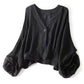 🎁2026 New Arrivals 53% OFF💥Women's Lightweight Sun Protection Shirt – Deep V-Neck, Lantern Sleeves, Sheer Layer ☀️