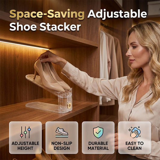 Adjustable Double-Decker Shoe Organizer