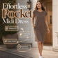 ☀️ Lightweight Solid Color Crew Neck Dress —Soft & Comfortable for All-Day Wear