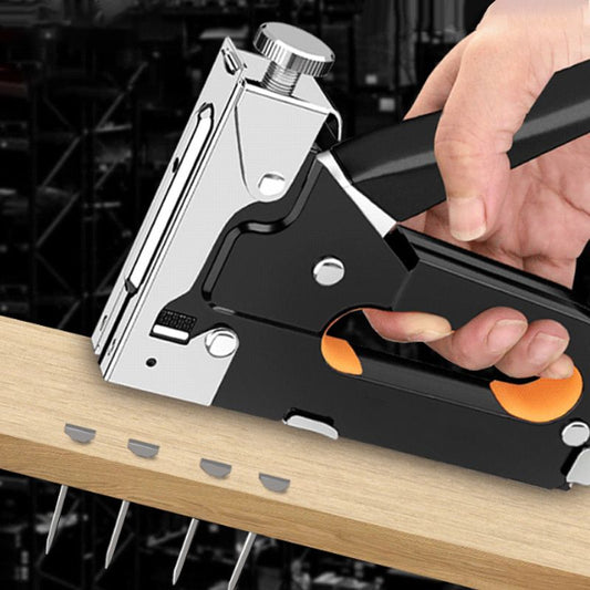 ⏳Time-Limited Special⏰3-in-1 Woodworking Staple Nail Tool – Manual, Alloy Steel, Adjustable Pressure 🛠️