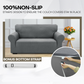 🛋️ High Stretch Jacquard Sofa Cover with Non-Slip Straps