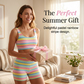 📢📢55% OFF !! ⏰Women’s Rainbow Stripe Tank & Shorts Set