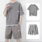 🎁2026 New Arrivals 55% OFF💥Men's Waffle Knit T-Shirt & Shorts Set – Cooling Sensation Fabric & Relaxed Fit Design 💙
